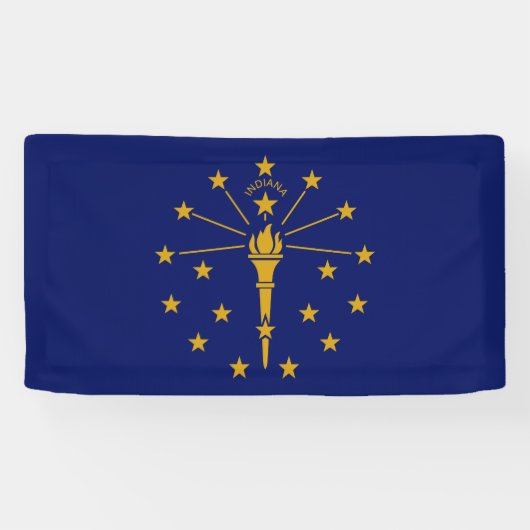 Banderoles Drapeau de l'État de l'Indiana (Horizontal)