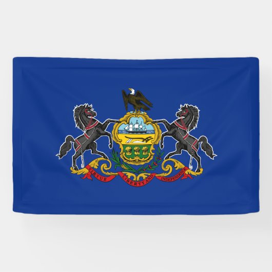 Banderoles Drapeau de l'État de Pennsylvanie (Horizontal)