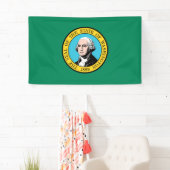 Banderoles Drapeau de l'État de Washington (En situation)