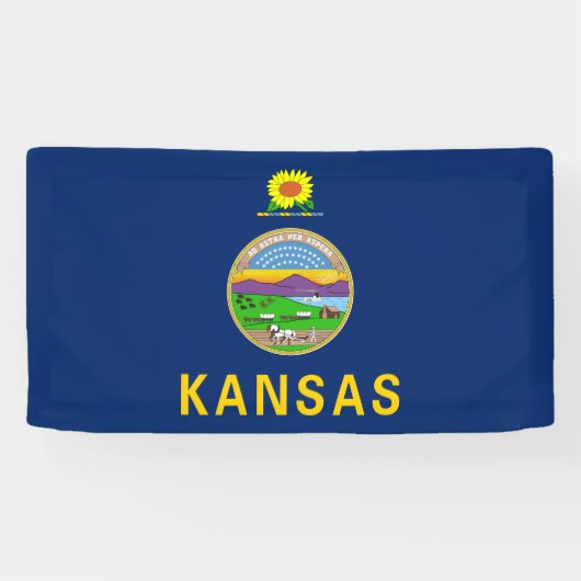 Banderoles Drapeau de l'État du Kansas (Horizontal)