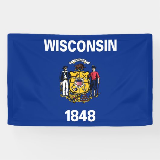 Banderoles Drapeau de l'État du Wisconsin (Horizontal)