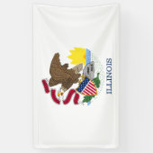 Banderoles Drapeau de l'Illinois (Vertical)