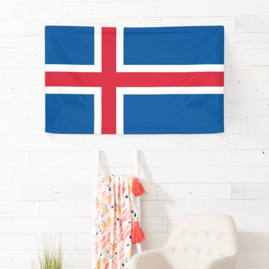 Banderoles Drapeau de l'Islande (En situation)