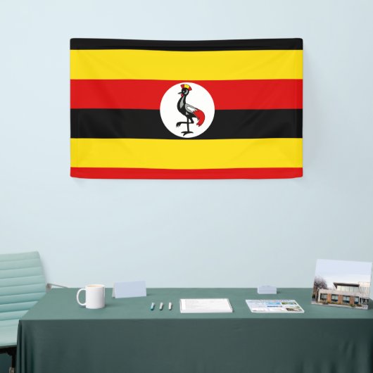 Banderoles Drapeau de l'Ouganda (Salon professionnel)