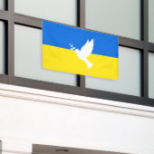 Banderoles Drapeau de l'Ukraine - La colombe de la paix - Lib (Bâtiment extérieur)