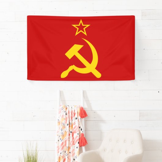 Banderoles Drapeau de l'URSS - Drapeau de l'Union soviétique (En situation)