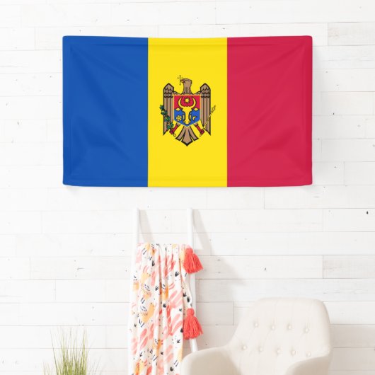 Banderoles Drapeau de Moldavie (En situation)