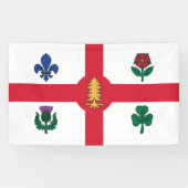 Banderoles Drapeau de Montréal (Québec, Canada) (Horizontal)