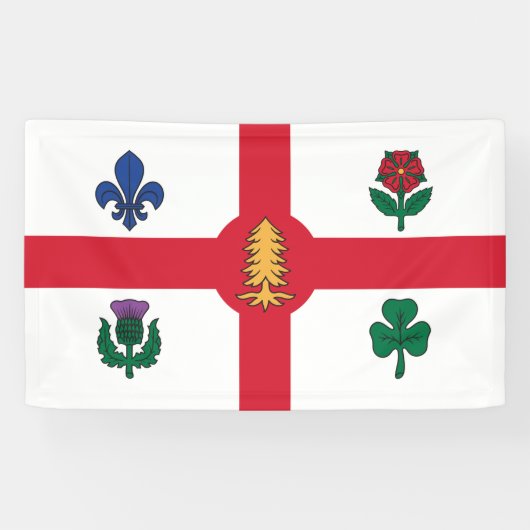 Banderoles Drapeau de Montréal (Québec, Canada) (Horizontal)