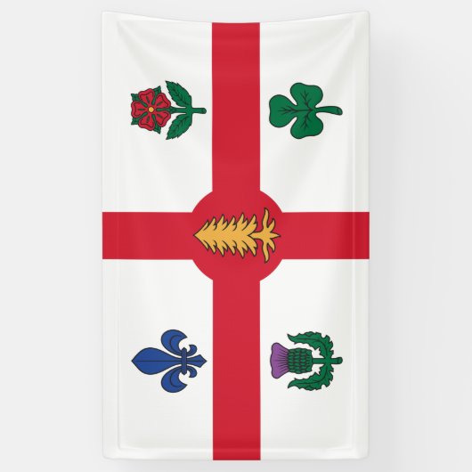 Banderoles Drapeau de Montréal (Québec, Canada) (Vertical)