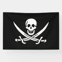Drapeau de pirate Crâne croisé épées