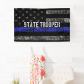 Banderoles Drapeau de police de l'État en détresse (En situation)