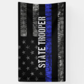 Banderoles Drapeau de police de l'État en détresse (Vertical)