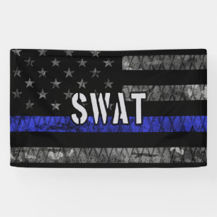 Banderoles Drapeau de police SWAT en état de détresse
