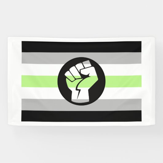 Banderoles Drapeau de protestation agender (Horizontal)