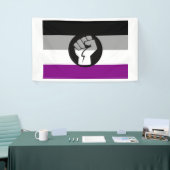 Banderoles Drapeau de protestation asexué (Salon professionnel)