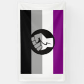 Banderoles Drapeau de protestation asexué (Vertical)