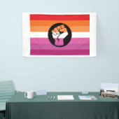 Banderoles Drapeau de protestation lesbienne (Salon professionnel)