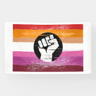 Banderoles Drapeau de protestation peint lesbien