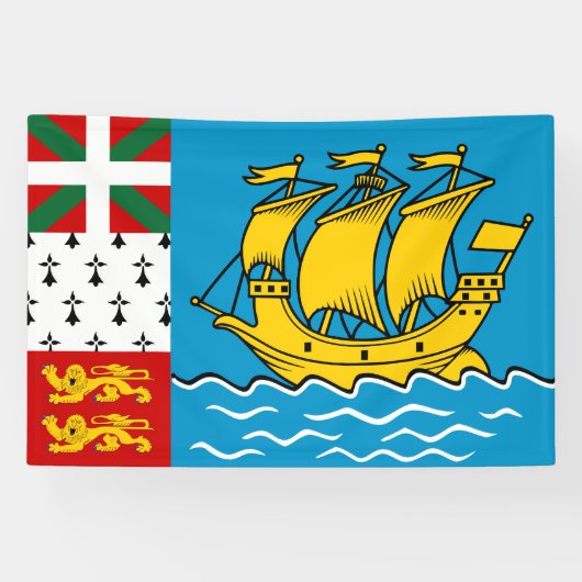 Banderoles Drapeau de Saint-Pierre-et-Miquelon (Horizontal)