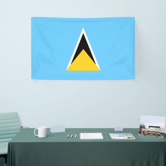Banderoles Drapeau de Sainte-Lucie (Sainte-Lucie) (Caraïbes) (Salon professionnel)