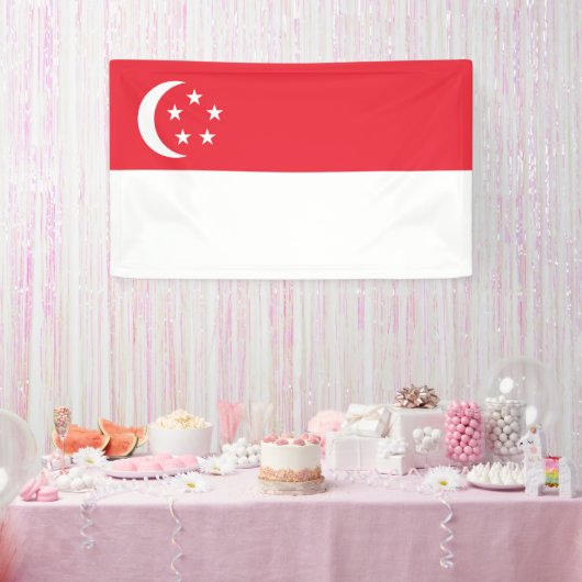 Banderoles Drapeau de Singapour (Fête)