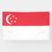 Banderoles Drapeau de Singapour (Horizontal)