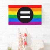 Banderoles Drapeau des droits gays (En situation)