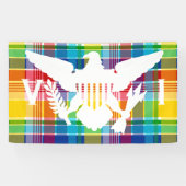 Banderoles Drapeau des îles Vierges américaines (blanc), Madr (Horizontal)