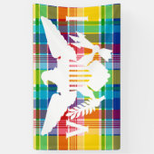 Banderoles Drapeau des îles Vierges américaines (blanc), Madr (Vertical)