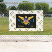 Banderoles Drapeau des îles Vierges américaines Ste Croix USV (En situation)