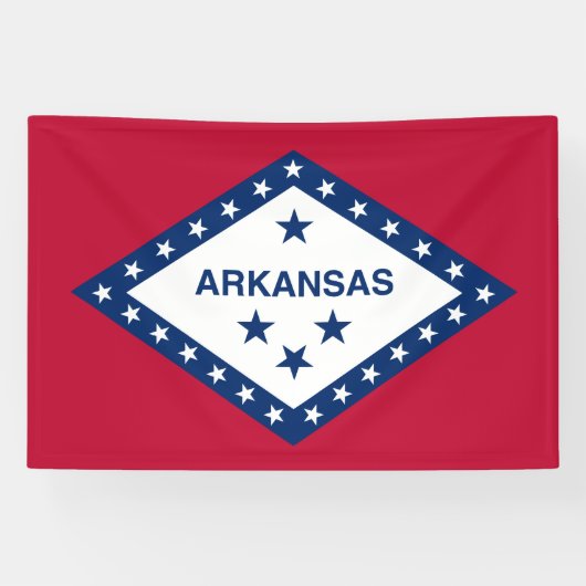 Banderoles Drapeau d'État de l'Arkansas (Horizontal)