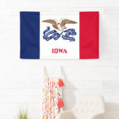 Banderoles Drapeau d'État de l'Iowa (En situation)