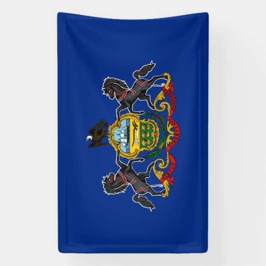 Banderoles Drapeau d'État de Pennsylvanie (Verticale)