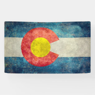 Banderoles Drapeau d'état du Colorado avec le rétro regard