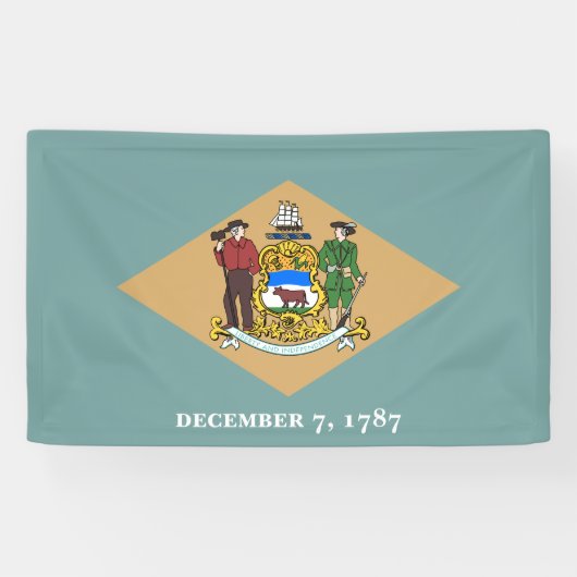 Banderoles Drapeau d'État du Delaware (DE, USA) (Horizontal)