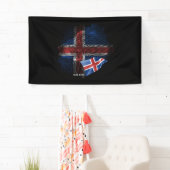 Banderoles Drapeau d'Islande (En situation)