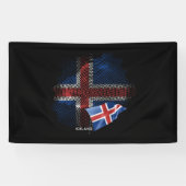 Banderoles Drapeau d'Islande (Horizontal)