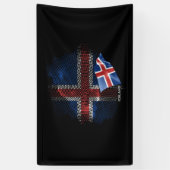 Banderoles Drapeau d'Islande (Vertical)