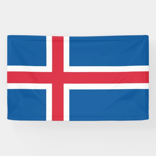Banderoles Drapeau d'Islande (Horizontal)
