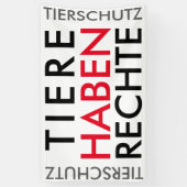 Banderoles Drapeau/drapeau "ANIMAUX AYANT DES DROITS" (BIEN-Ê (Vertical)