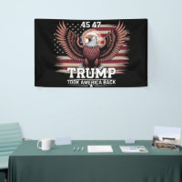 Drapeau du 45e et 47e président Trump 2025 Aigle A