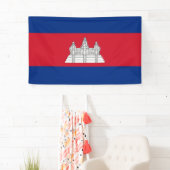 Banderoles drapeau du Cambodge (En situation)