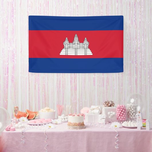 Banderoles drapeau du Cambodge (Fête)