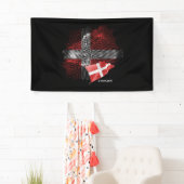Banderoles Drapeau du Danemark (En situation)