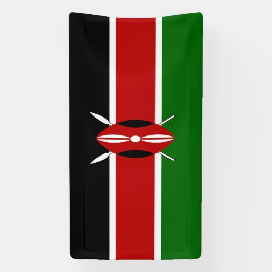Banderoles Drapeau du Kenya (Verticale)