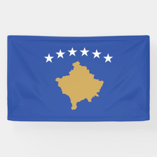 Banderoles Drapeau du Kosovo (Horizontal)