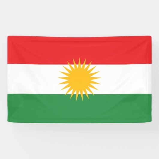 Banderoles Drapeau du Kurdistan (Horizontal)