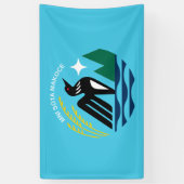 Banderoles Drapeau du phoque d'État du Minnesota (Vertical)