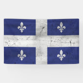 Banderoles Drapeau du Québec style grunge érodé (Horizontal)